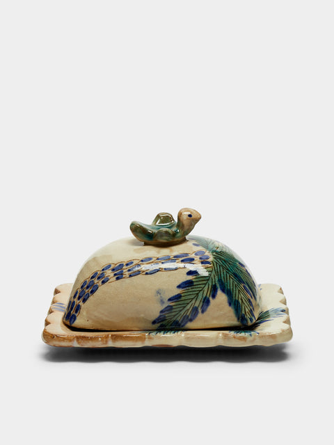 Anut - Palms Hand-Painted Ceramic Butter Dish -  - ABASK - 