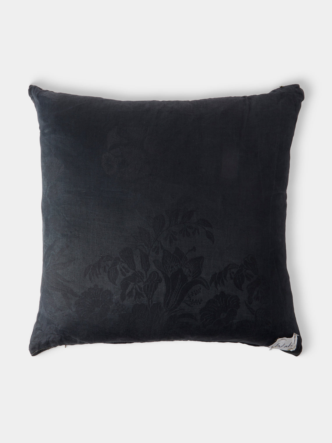 By Walid - 1920s Needlepoint Wool, Linen and Damask Cushion (23.5in/60cm) - Multiple - ABASK