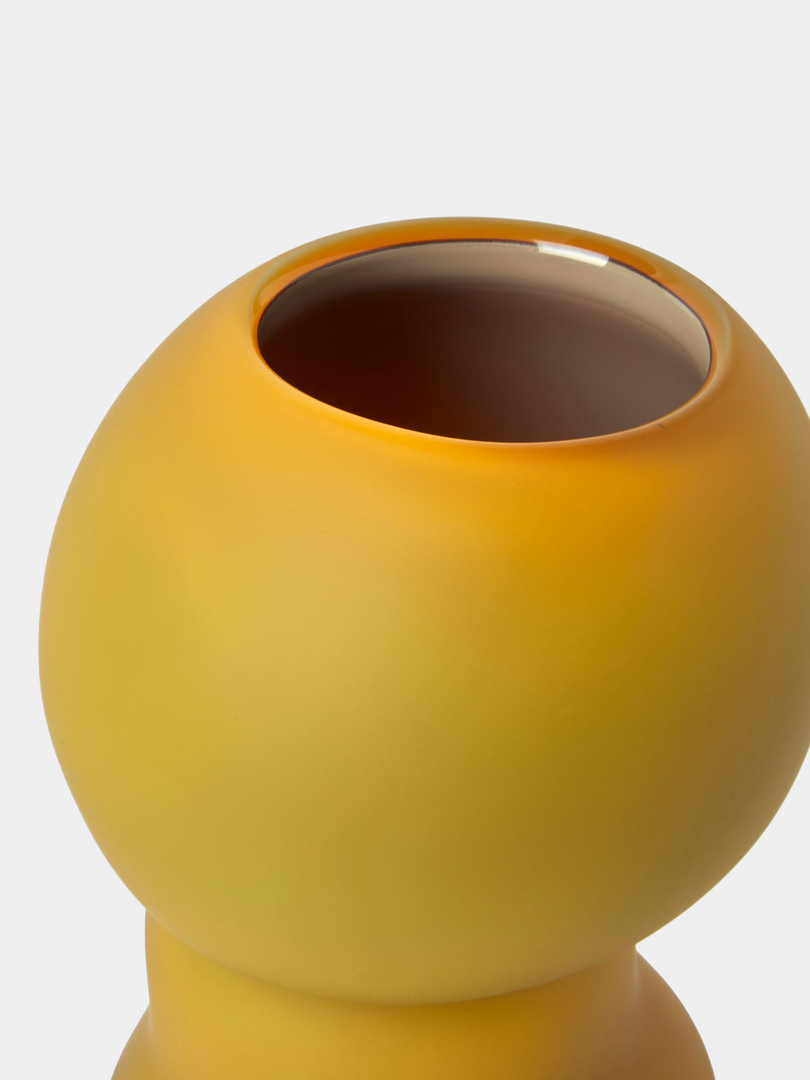 David Valner - Fungus Hand-Blown Glass Vase (13.5in/34cm) - Brown - ABASK