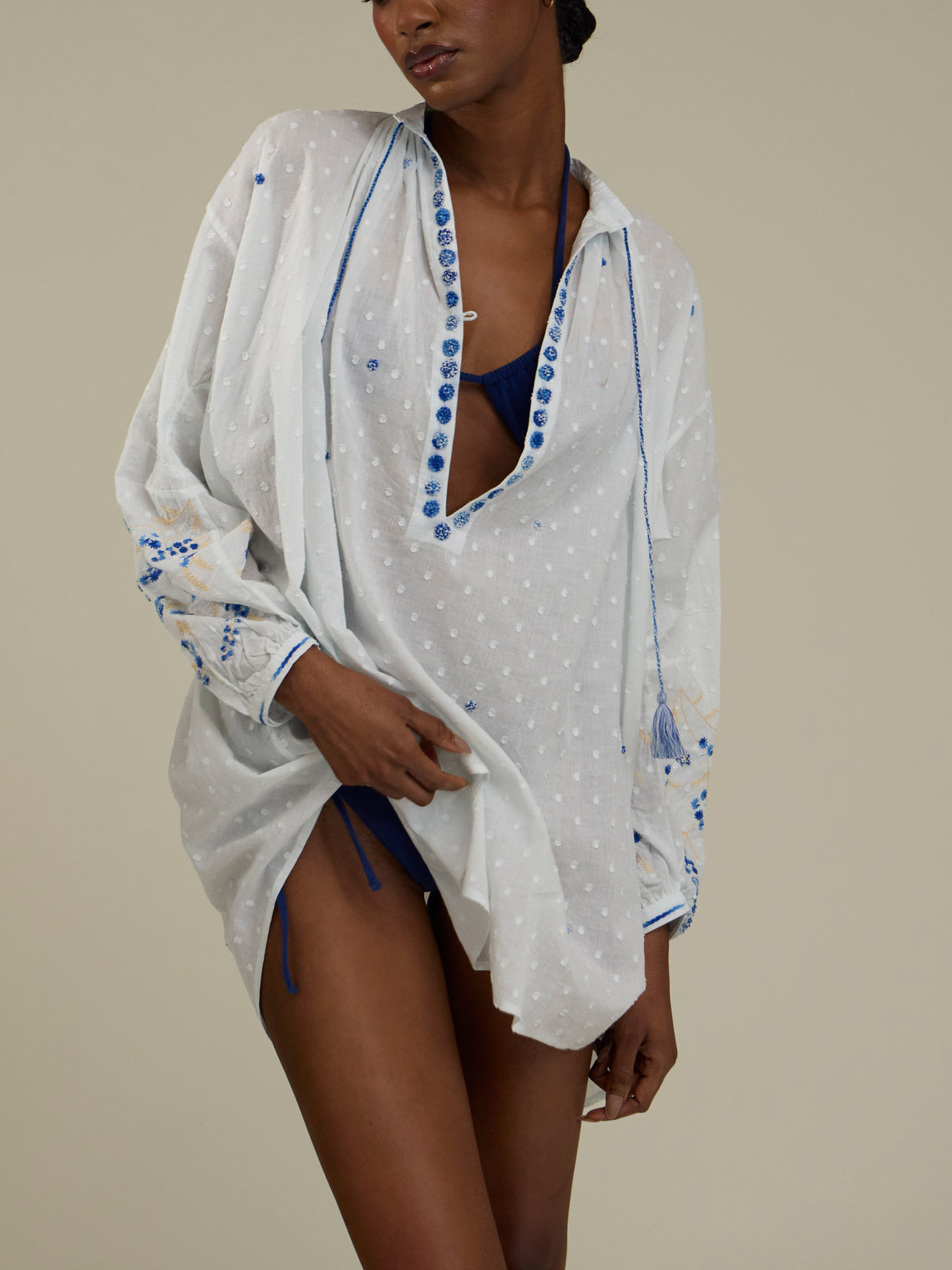 Thierry Colson - The Guise Cotton Tunic - White - ABASK