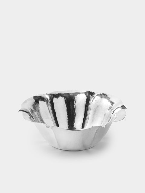 Antique and Vintage - 1960s Flower Silver-Plated Bowls (Set of 6) - Silver - ABASK - 
