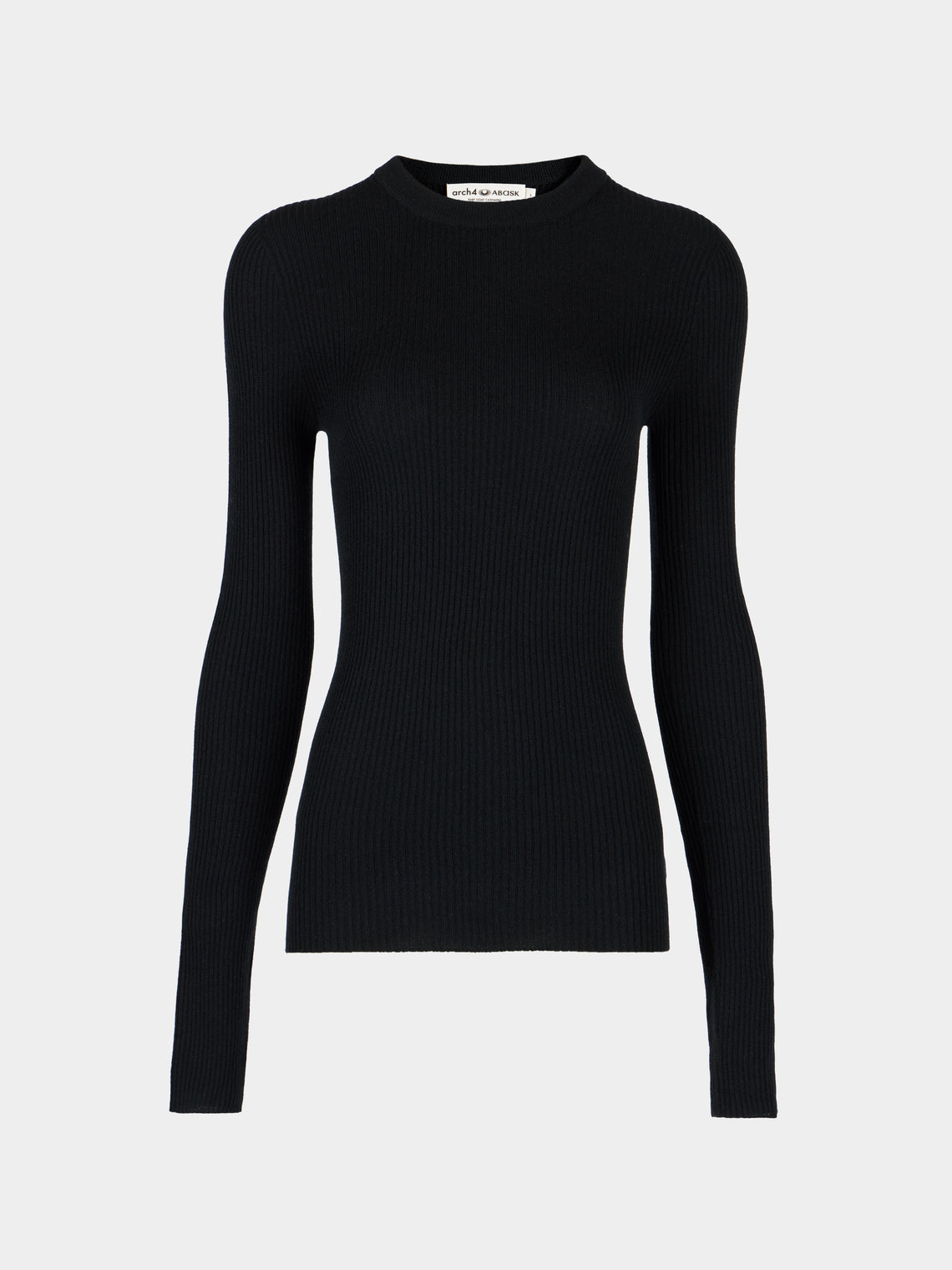 Arch4 - Celeste Baby Goat Cashmere Long-Sleeved Top | Size: S - Black - ABASK - 