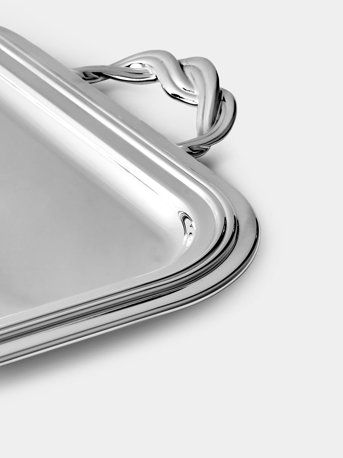 Greggio - Villa Pisani Silver-Plated Tray (19.5in/50cm) - Silver - ABASK
