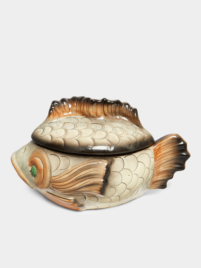 Antique and Vintage - 1950s Fish Ceramic Tureen -  - ABASK - 