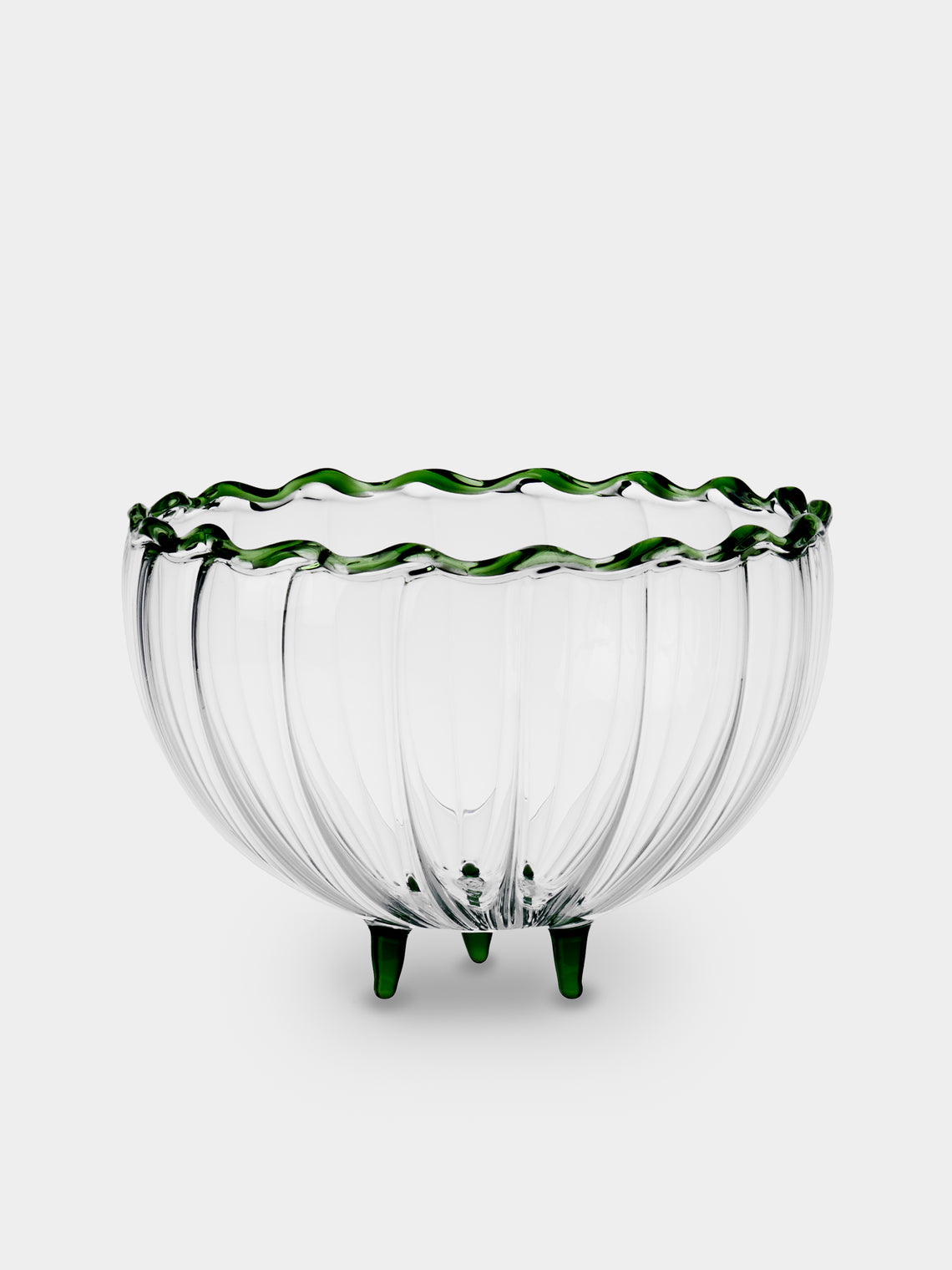 Casarialto - | Set of 4 | Flora Hand-Blown Glass Bowls - Green - ABASK