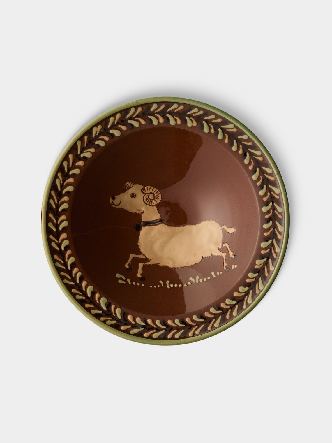 Poterie d’Évires - Animals Hand-Painted Ceramic Breakfast Bowls (Set of 4) - Light brown - ABASK