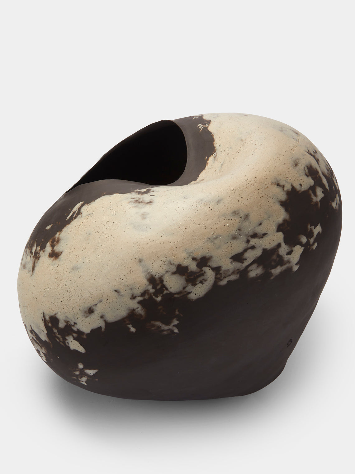 Sara Bergami - Hand-Formed Stoneware and Pyrite Vase - Black - ABASK
