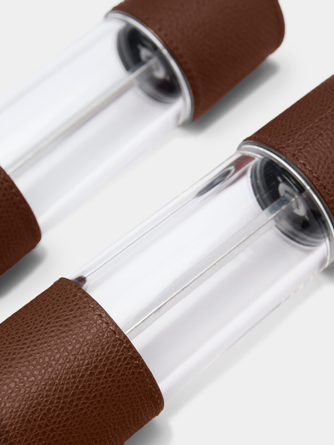 Giobagnara - Otello Leather Salt and Pepper Mills (Set of 2) - Brown - ABASK