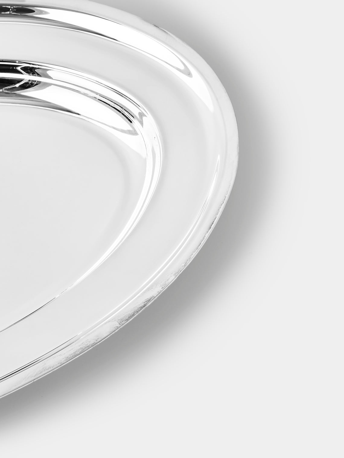 Ercuis - Silver-Plated Oval Dish (14in/35cm) - Silver - ABASK