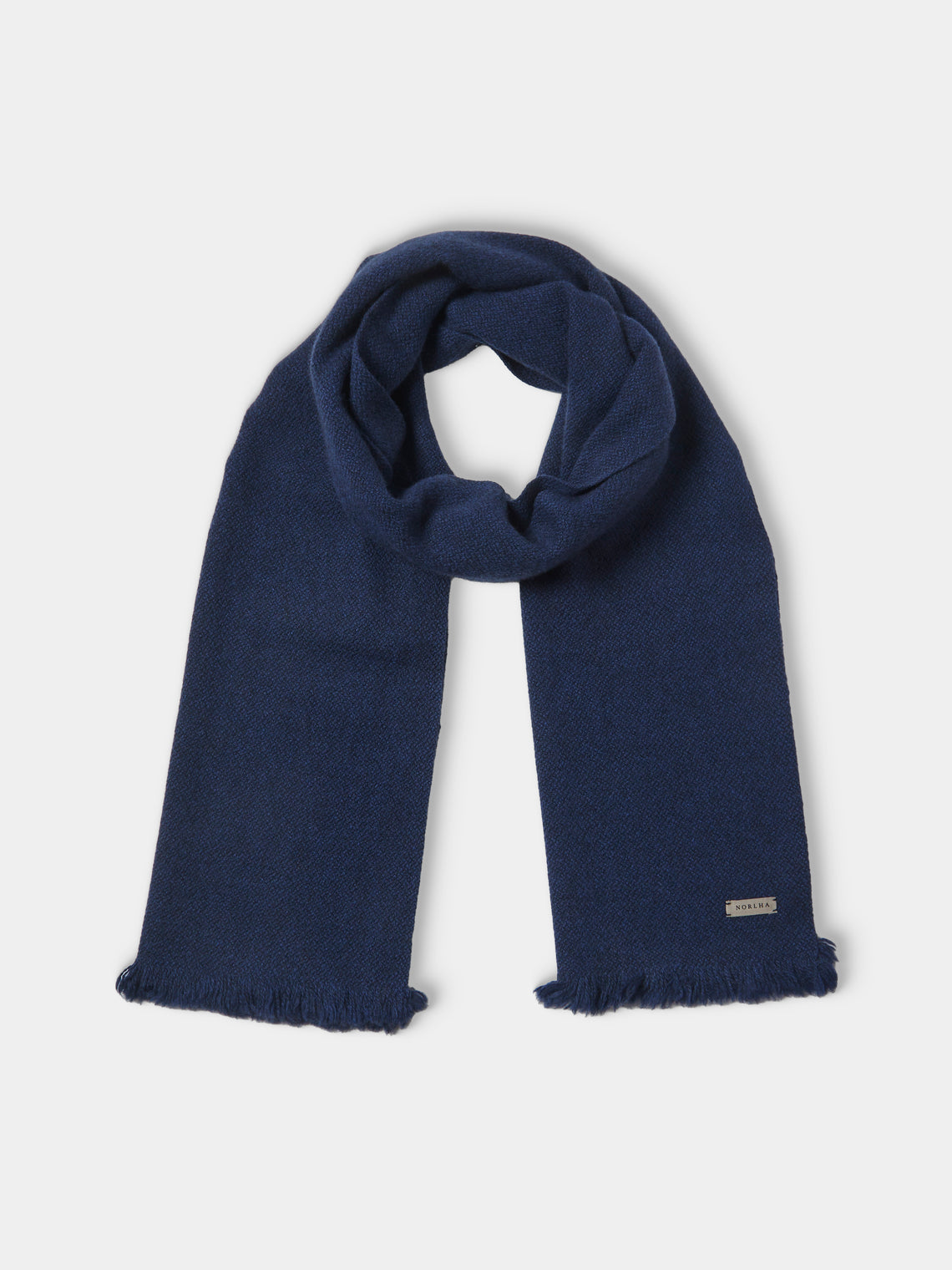 Norlha - Nomad Classic Hand-Spun Yak Khullu Skinny Scarf (71in/1.8m) - Blue - ABASK - 