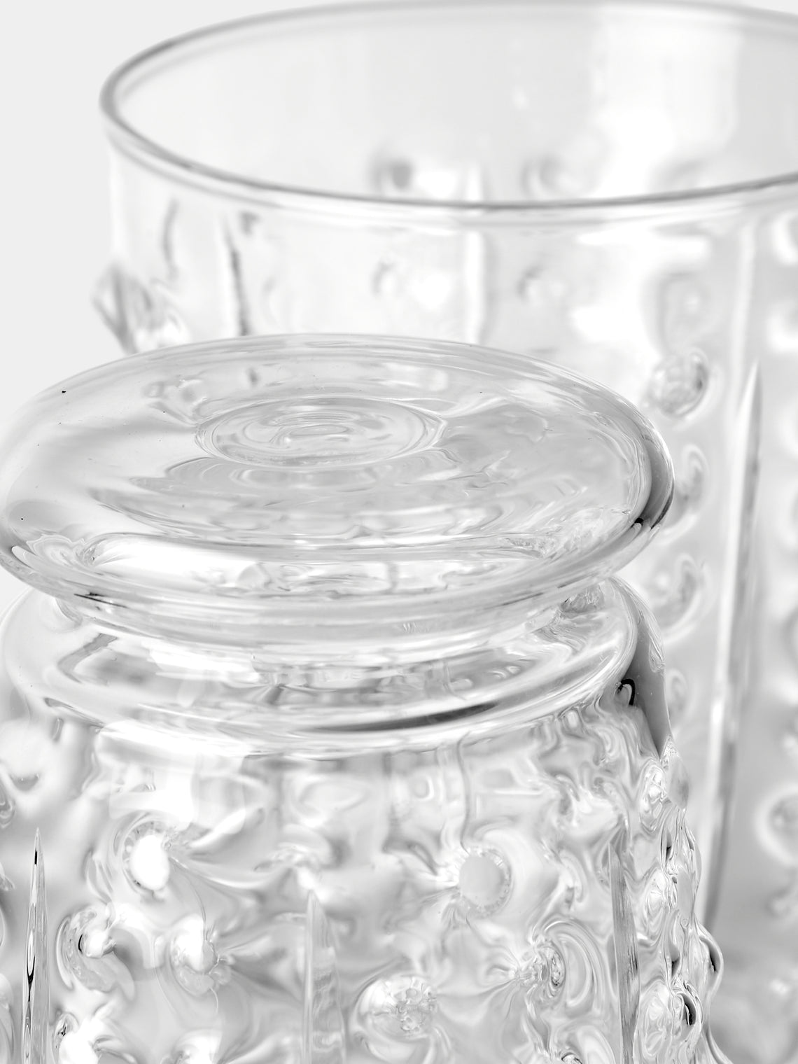 Alya Tannous - | Set of 2 | Hand-Blown Glass Bud Vases - Clear - ABASK