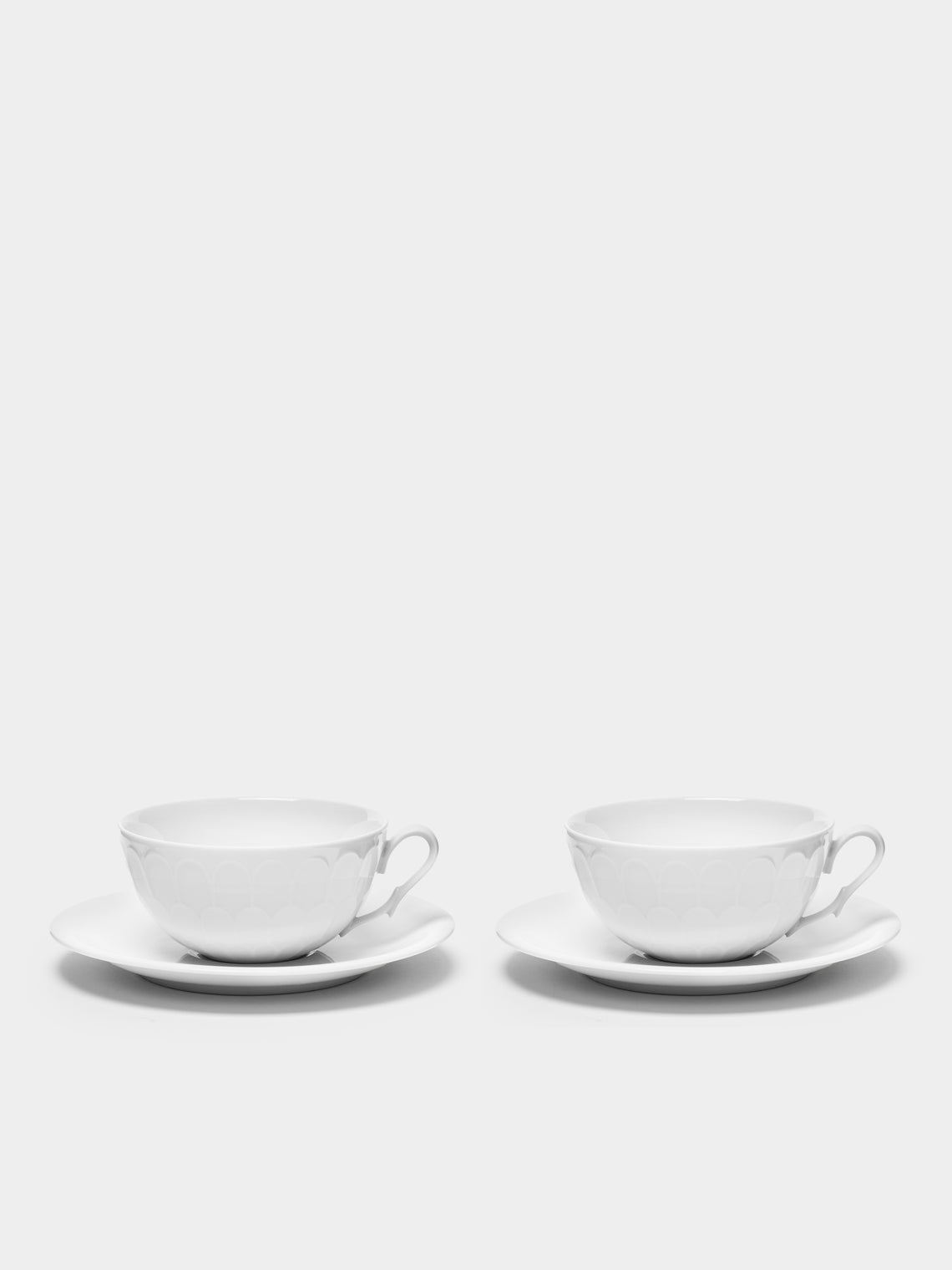 Augarten - 1929 Josef Hoffmann Atlantis Porcelain Teacup and Saucer (Set of 2) - White - ABASK 