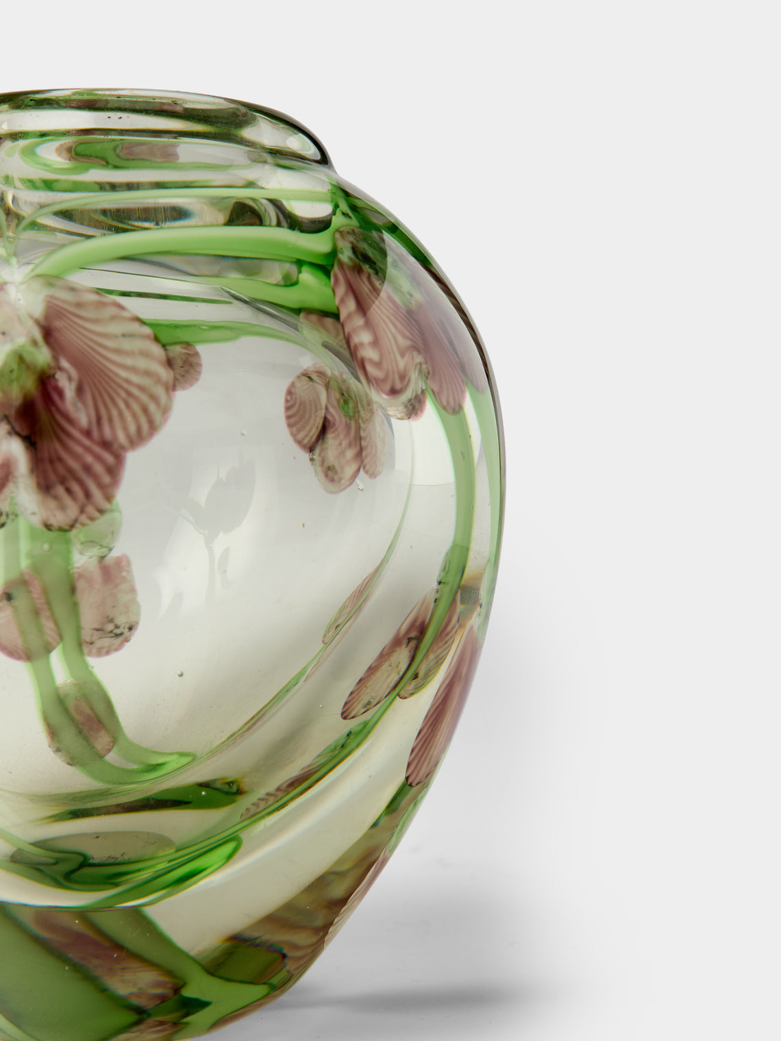 Antique and Vintage - Mid Century Glass Bud Vase - Green - ABASK