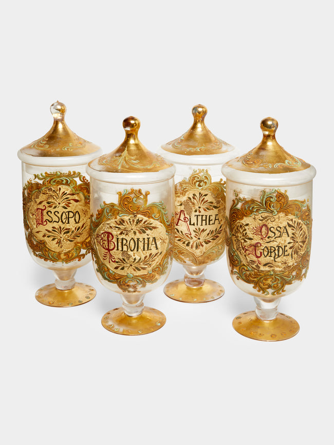 Antique and Vintage - 18th-Century Italian Glass Large Apothecary Jars (Set of 4) -  - ABASK - 