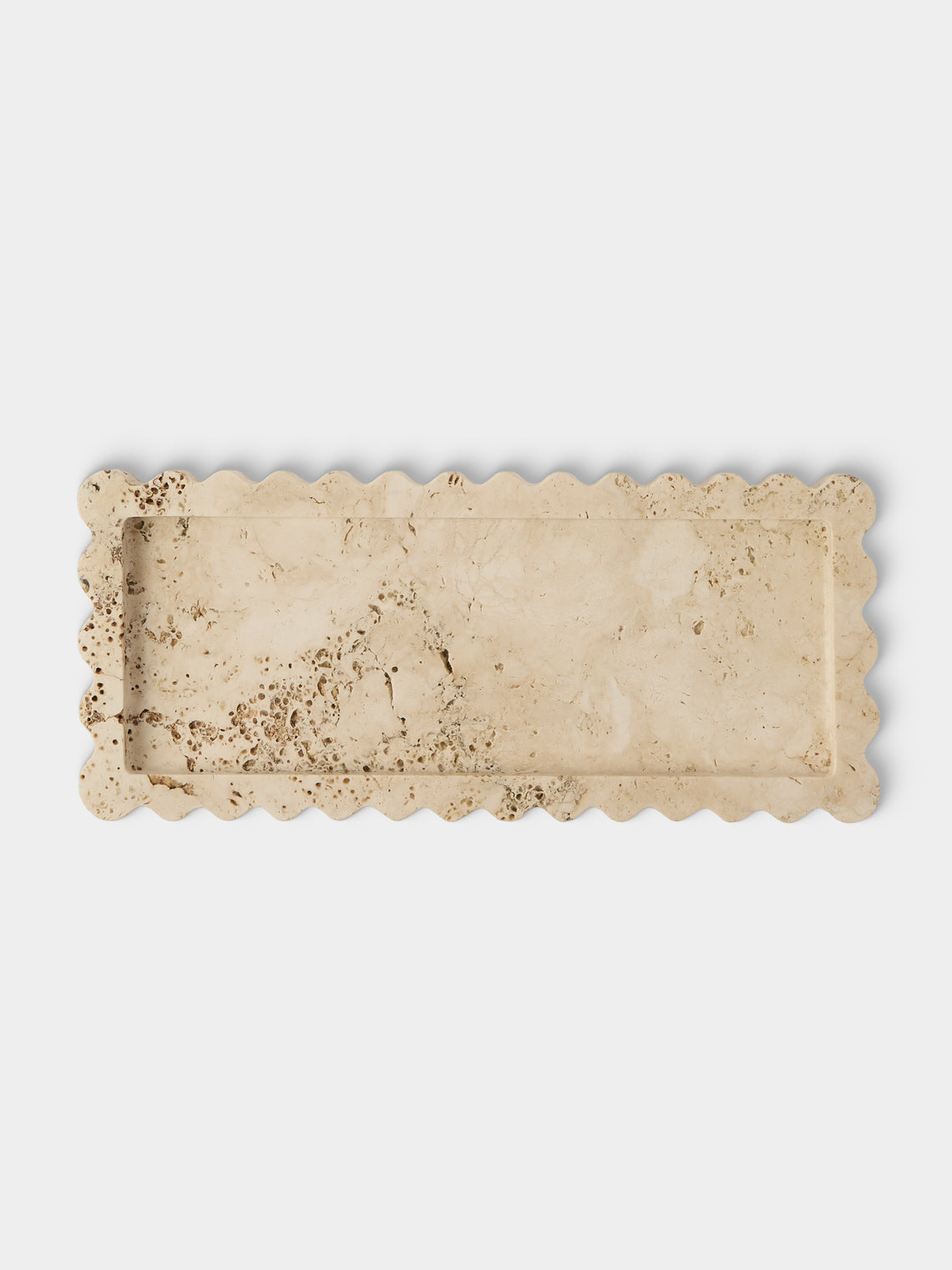 Anastasio Home - 512 Marble Tray (16in/40.5cm) - Beige - ABASK - 