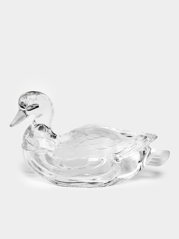 Antique and Vintage - 1930s Lalique Crystal Duck - Clear - ABASK - 