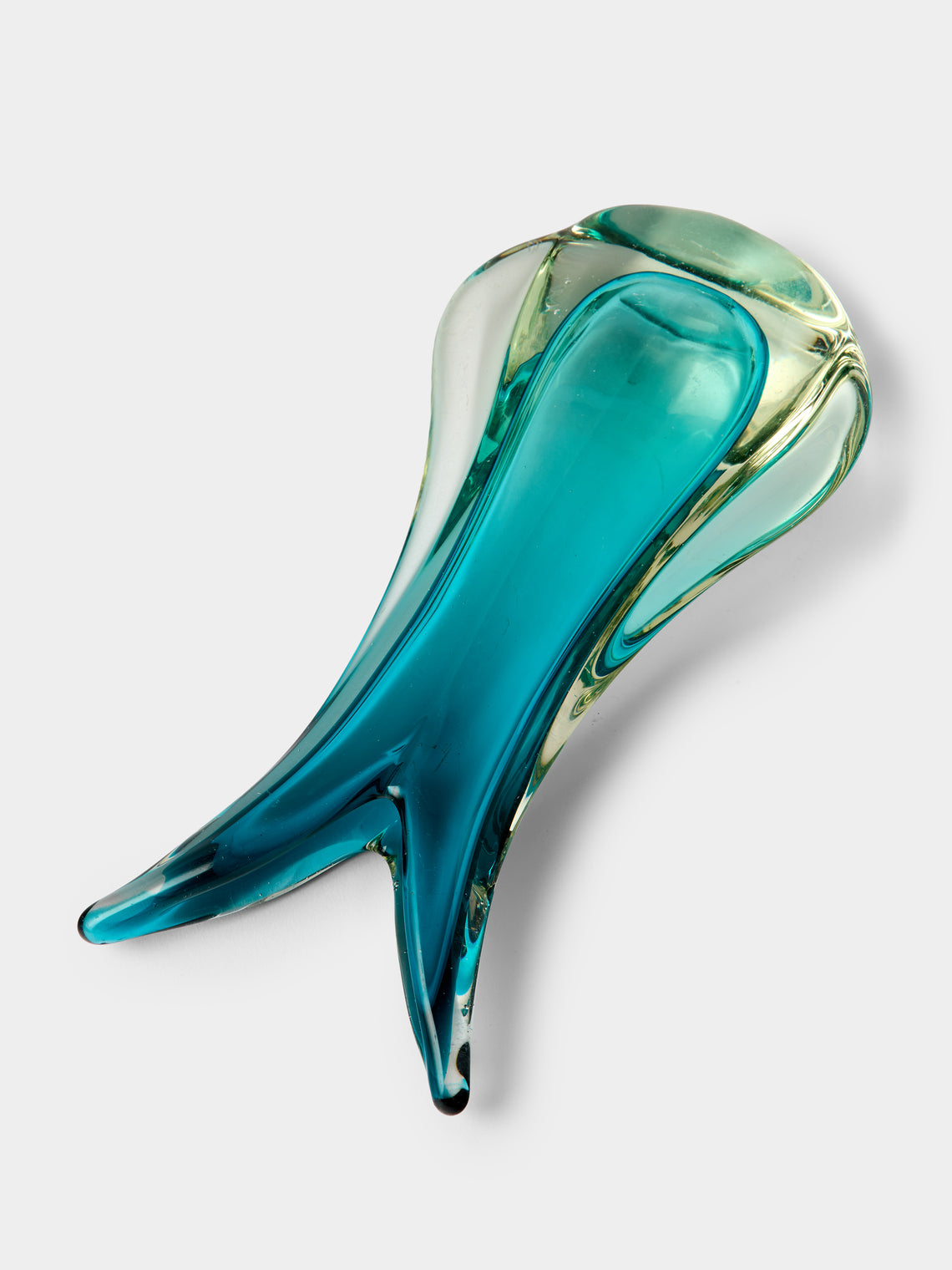 Antique and Vintage - Mid-Century Crystal Vase - Blue - ABASK