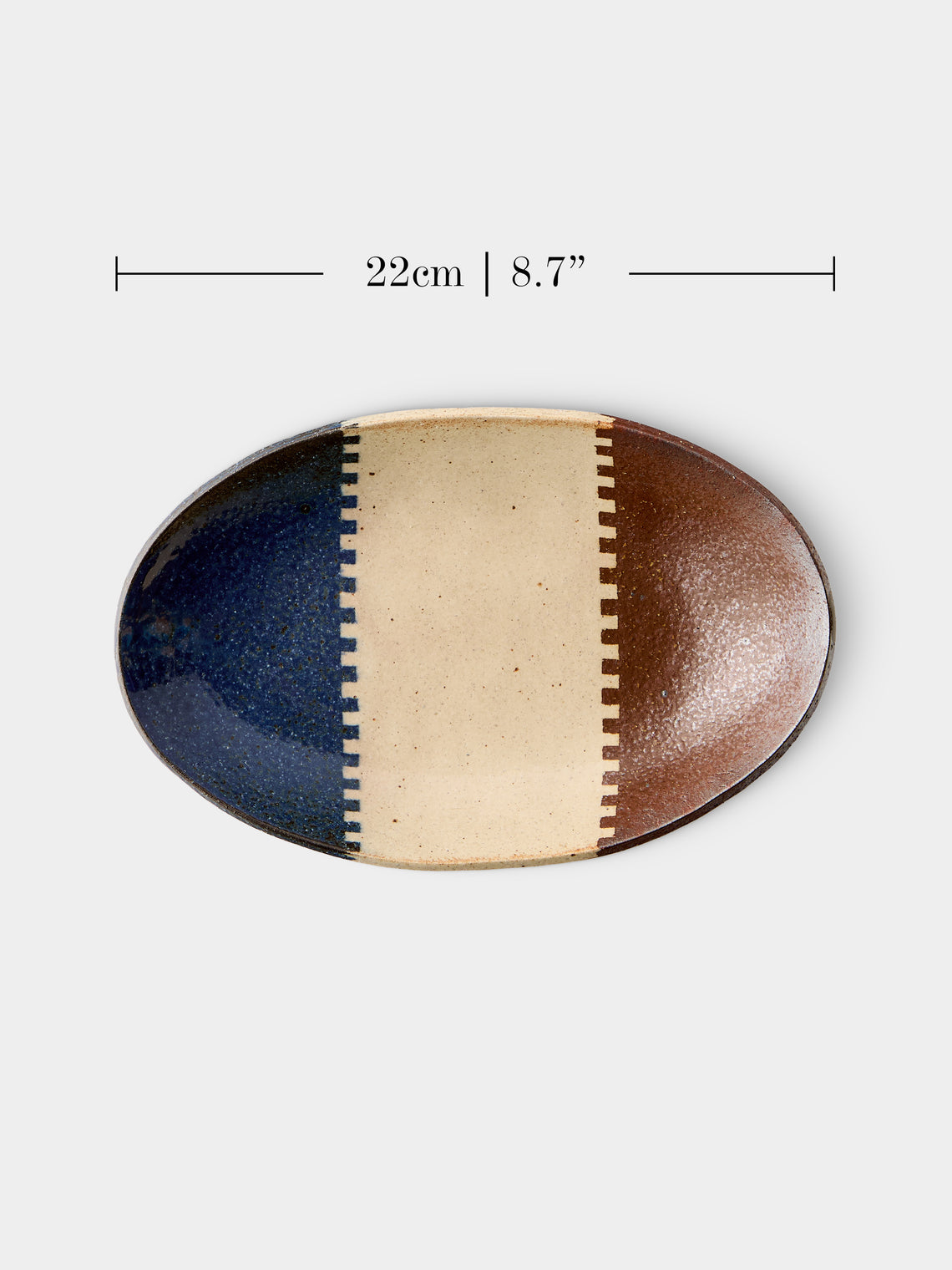 Makidani-gama - No. 1 Nerikomi Ceramic Medium Oval Bowls (Set of 5) - Multiple - ABASK