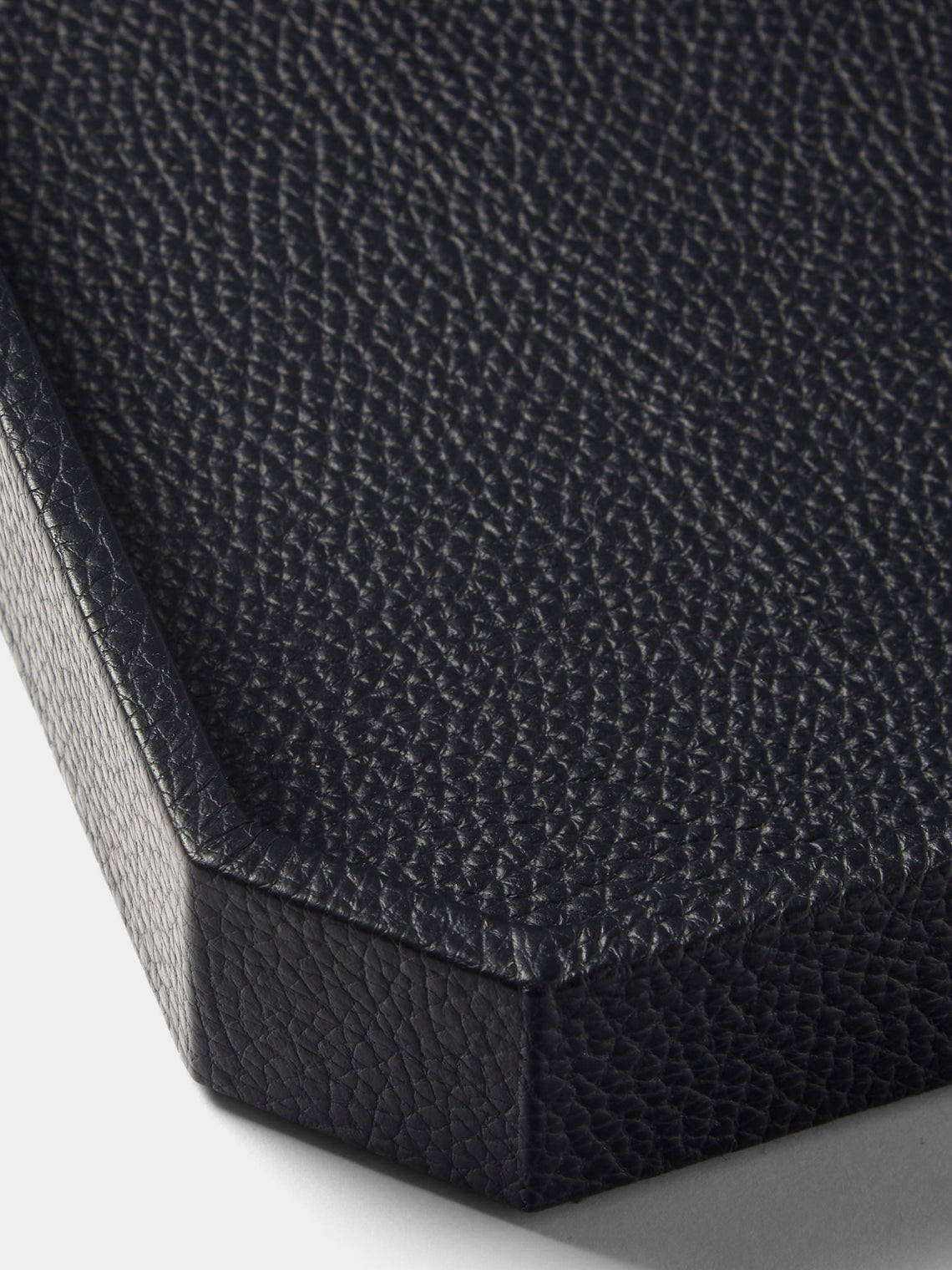 Cassigoli - Del Monte Leather Hexagonal Vide Poche (11in/28cm) - Navy - ABASK