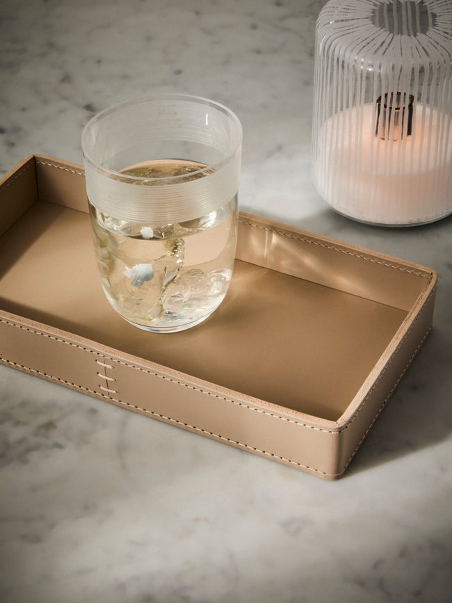 Rabitti 1969 - Todi Leather Valet Tray (10in/25cm) - Cream - ABASK