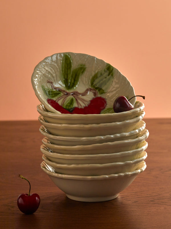 Antique and Vintage - Mid-Century Fruits Ceramic Bowls (Set of 8) - Multiple - ABASK