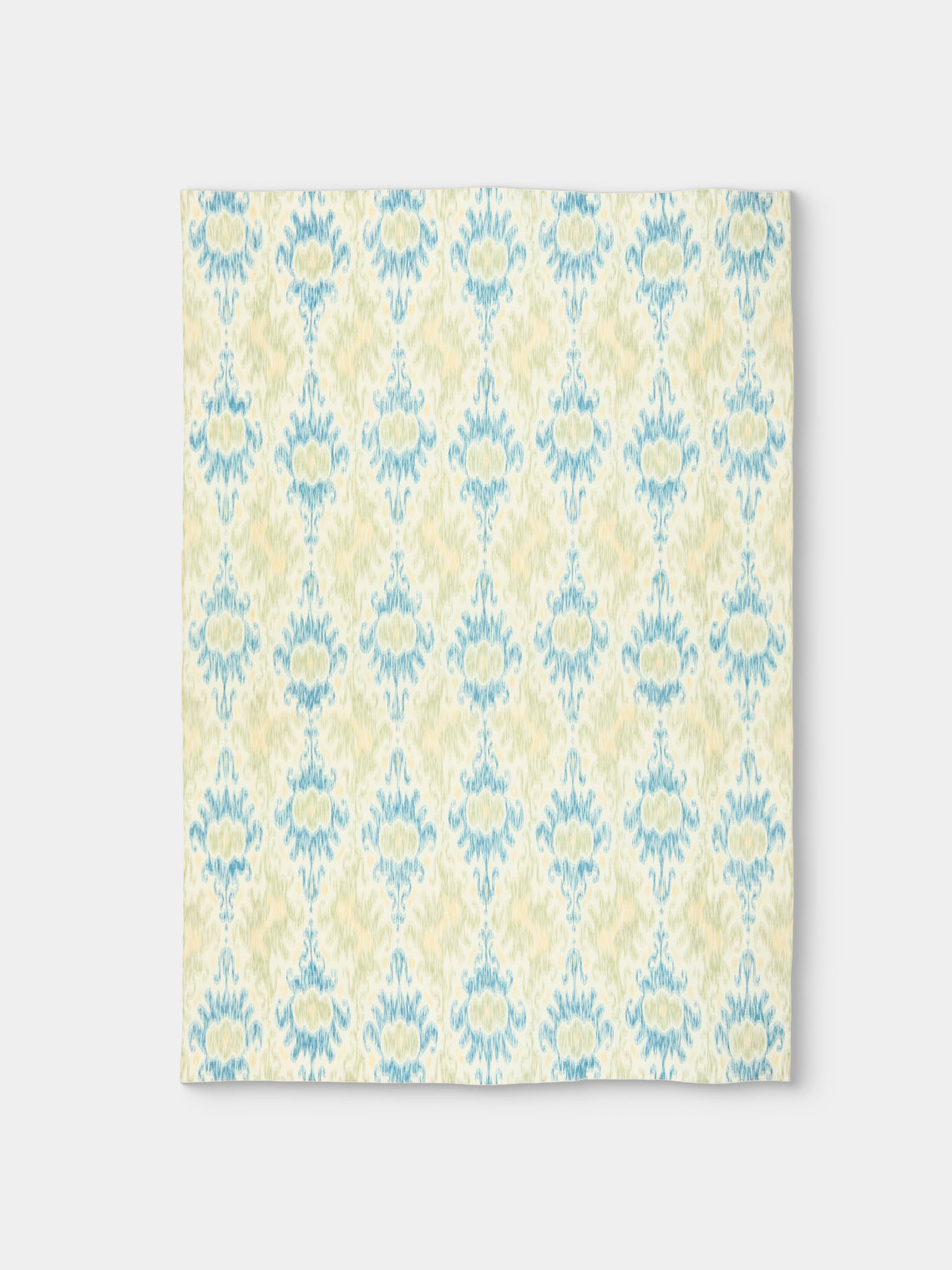 D'Ascoli - Amina Printed Linen Rectangular Tablecloth (110in/2.8m) - Blue - ABASK