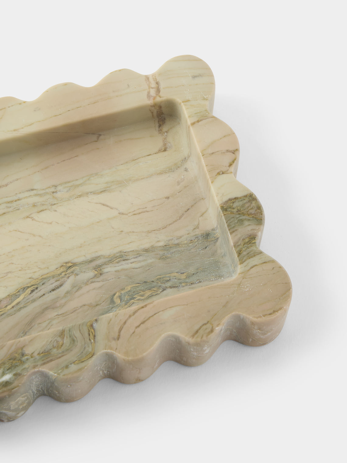 Anastasio Home - 512 Marble Tray (12in/30.5cm) - White - ABASK