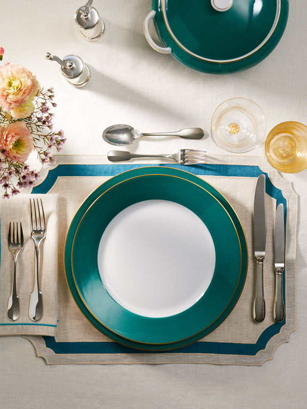 Robert Haviland & C. Parlon - Coco Hand-Painted Porcelain Dinner Plates – 10in/26cm (Set of 2) - Green - ABASK