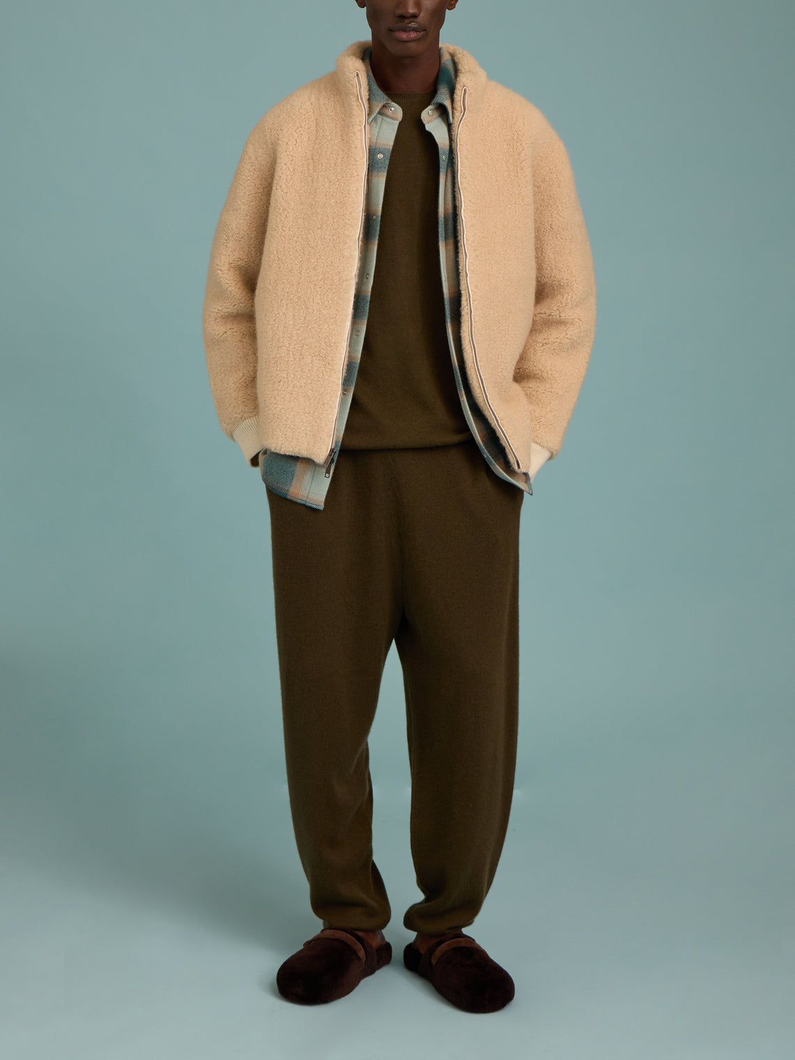 Denis Colomb - Cashmere Sweatpants  | Size: M - Khaki - ABASK