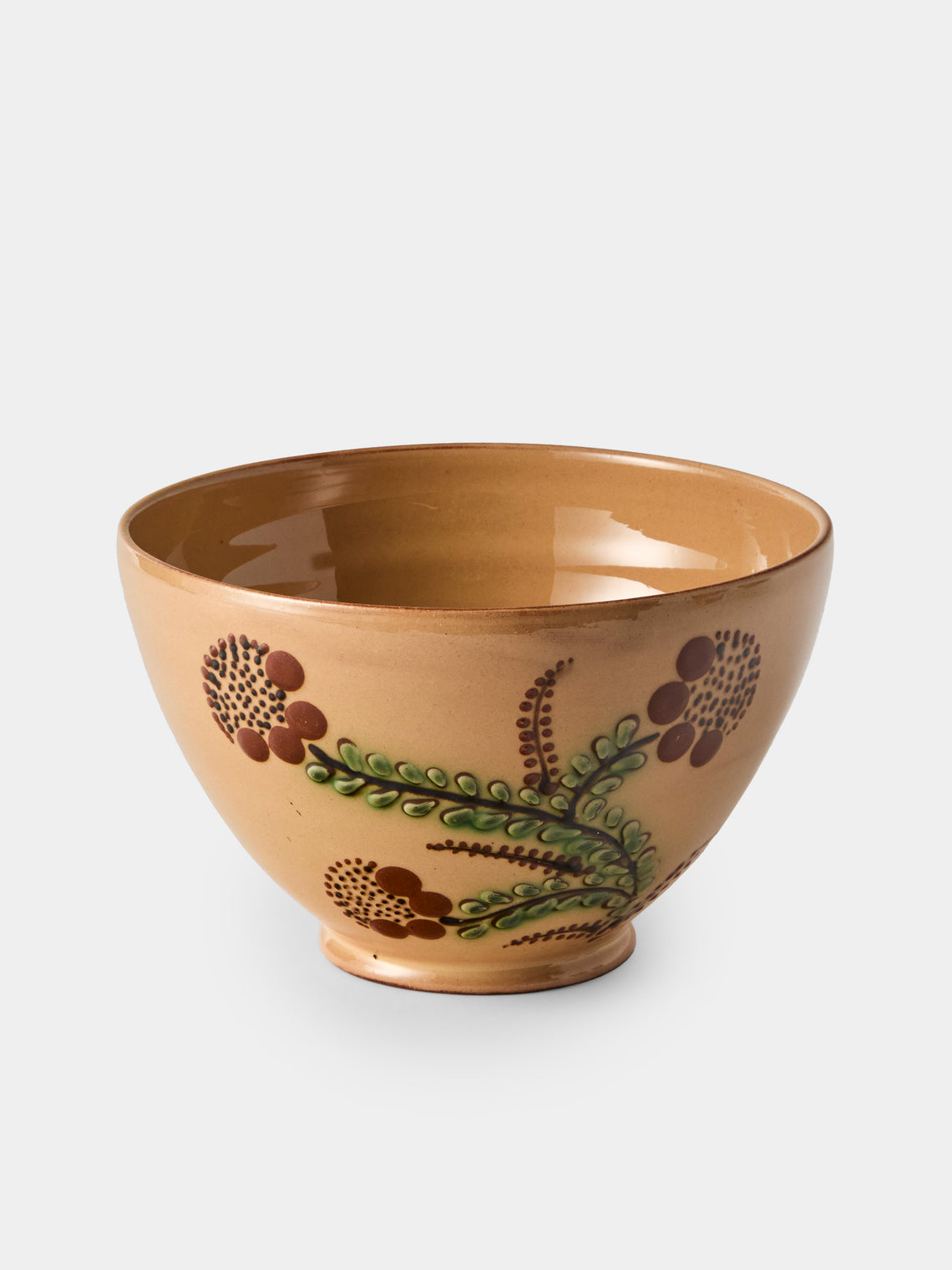 Poterie d’Évires - Flowers Hand-Painted Ceramic Grand Bowls (Set of 4) - Cream - ABASK