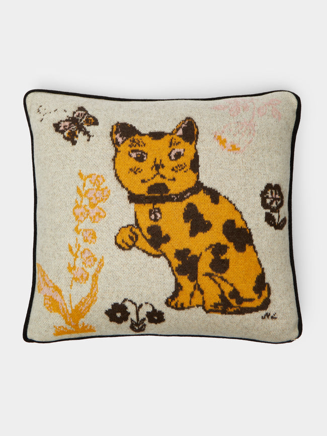 Saved NY - Le Chat Coquin Cashmere Cushion -  - ABASK - 