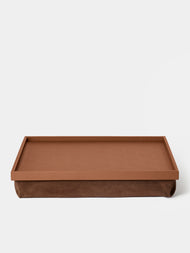 Giobagnara - Teddy Leather Bed Tray (21in/53cm) - Brown - ABASK - 