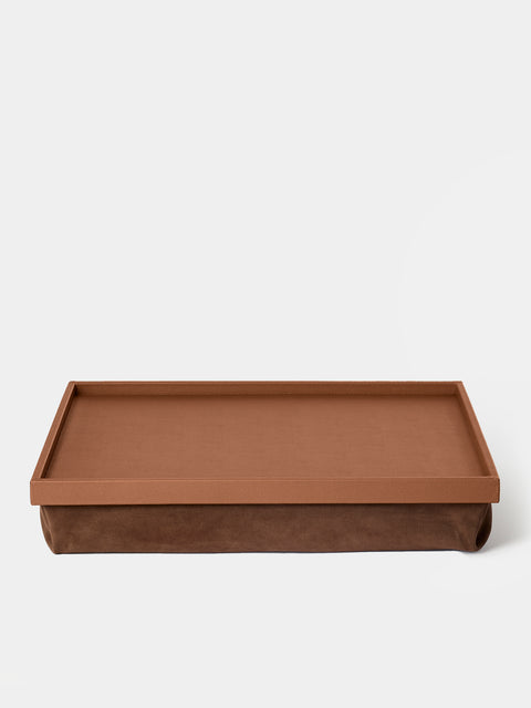Giobagnara - Teddy Leather Bed Tray (21in/53cm) - Brown - ABASK - 