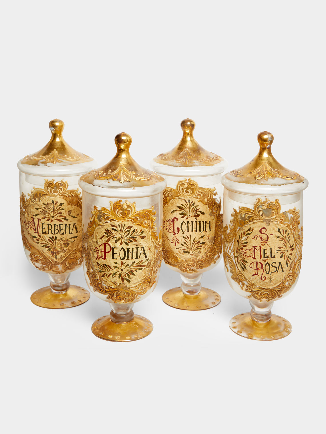 Antique and Vintage - 18th-Century Italian Glass Large Apothecary Jars (Set of 4) -  - ABASK - 