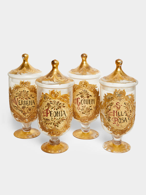 Antique and Vintage - 18th-Century Italian Glass Large Apothecary Jars (Set of 4) -  - ABASK - 