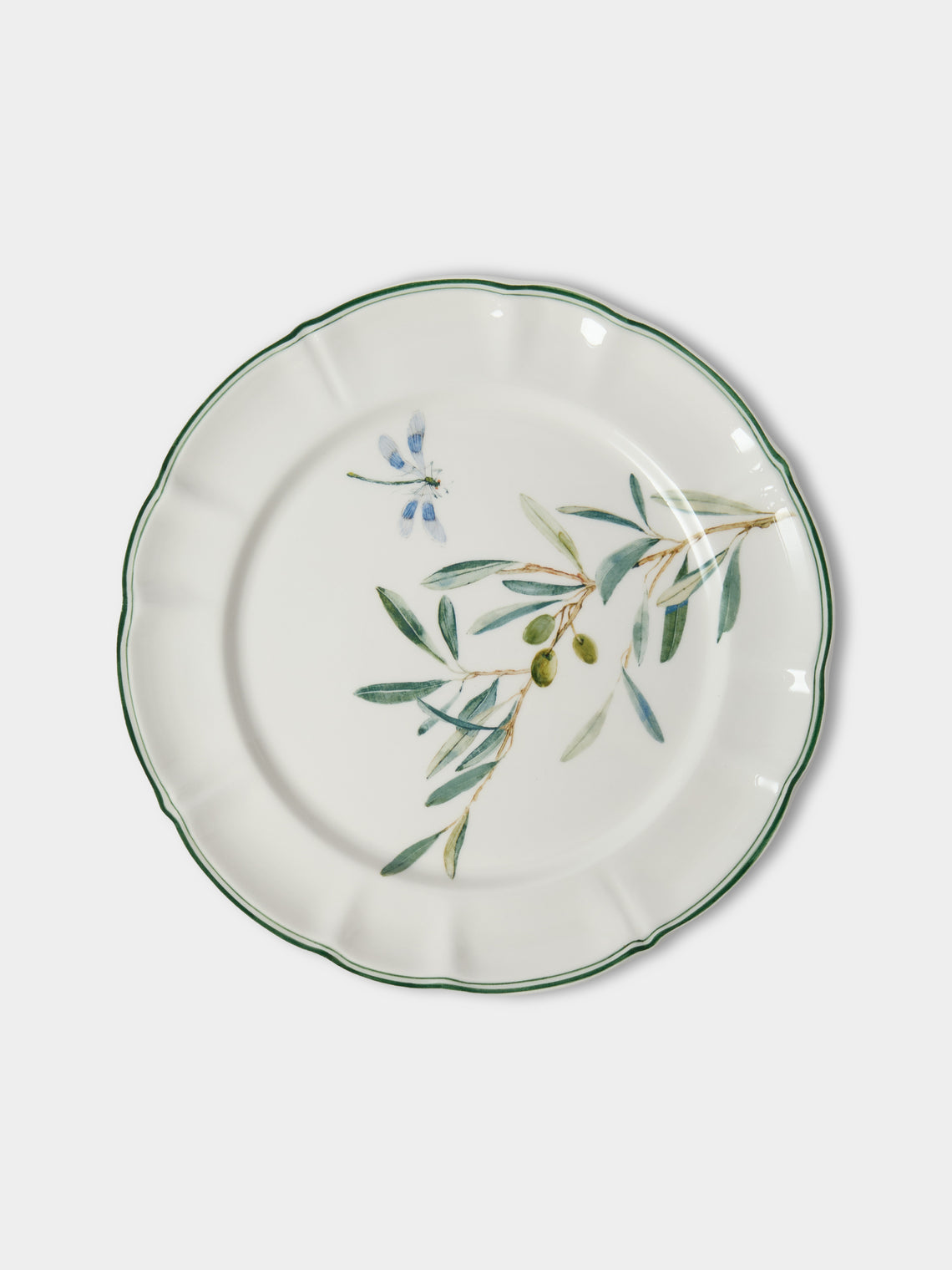 Laboratorio Paravicini - | Set of 6 | Ulivi Ceramic Dinner Plates (10in/26cm) - Green - ABASK