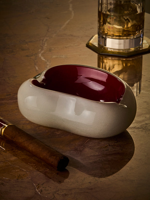 Antique and Vintage - 1950s Seguso Murano Glass Ashtray - Gray - ABASK