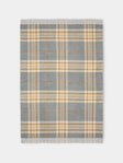 Johnstons of Elgin - Double-Faced Wool Check Throw (75in/1.9m) - Beige - ABASK - 