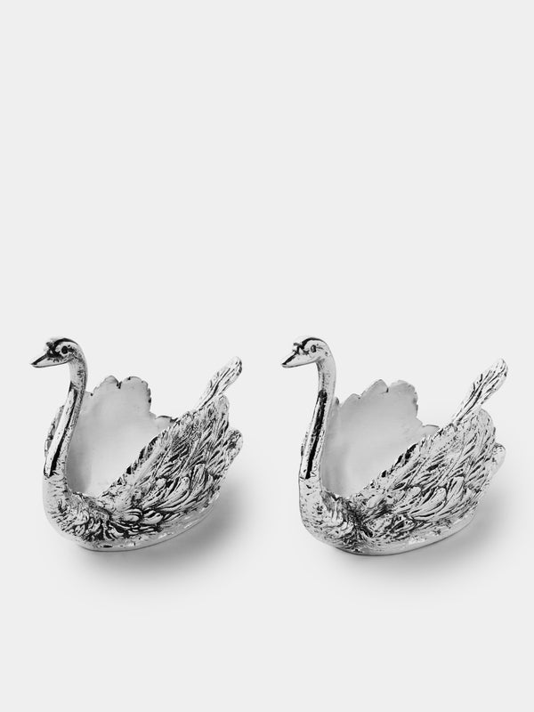 Pampaloni - Swan Silver-Plated Salt and Pepper Pots (Set of 2) - Silver - ABASK - 