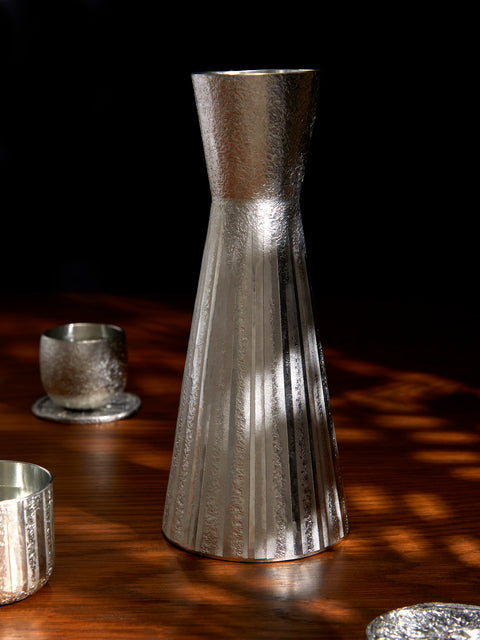 Seikado - Tokkuri Pewter Sake Flask (19oz/540ml) - Silver - ABASK