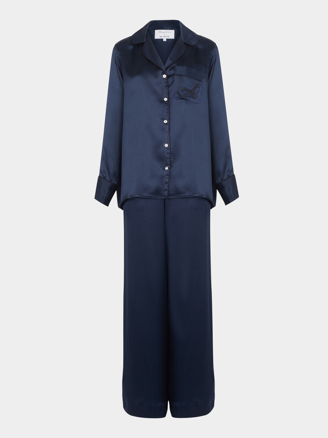 Thierry Colson - The Albertine Silk Pajama Set - Navy - ABASK - 