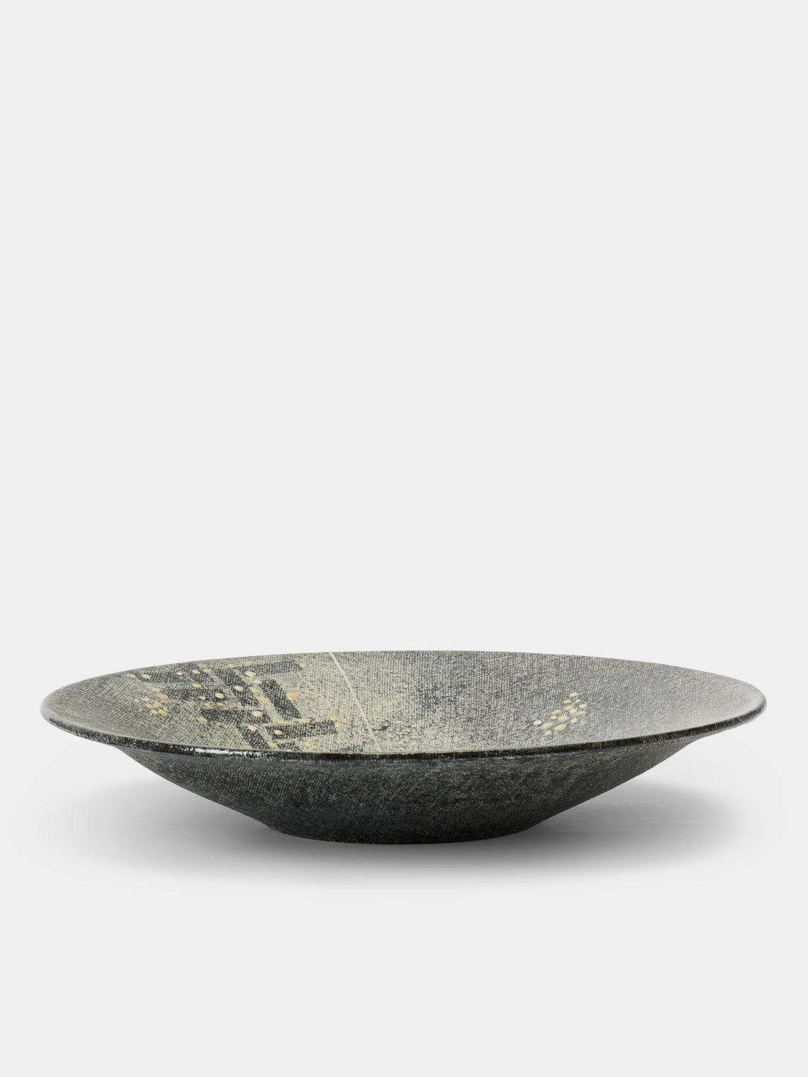Masumi Ando - Textured Ceramic Plate (13.5in/34cm) - Gray - ABASK