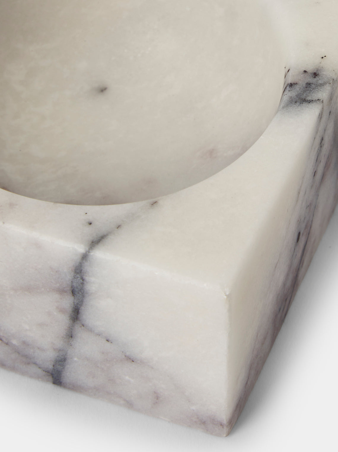 Stoned - Marble Block Bowl - White - ABASK