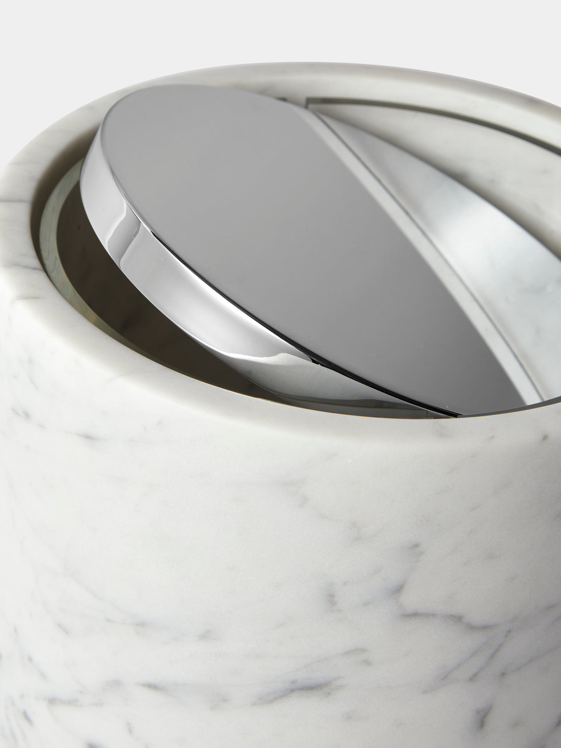 Giobagnara - Positano Marble Wastepaper Bin - White - ABASK