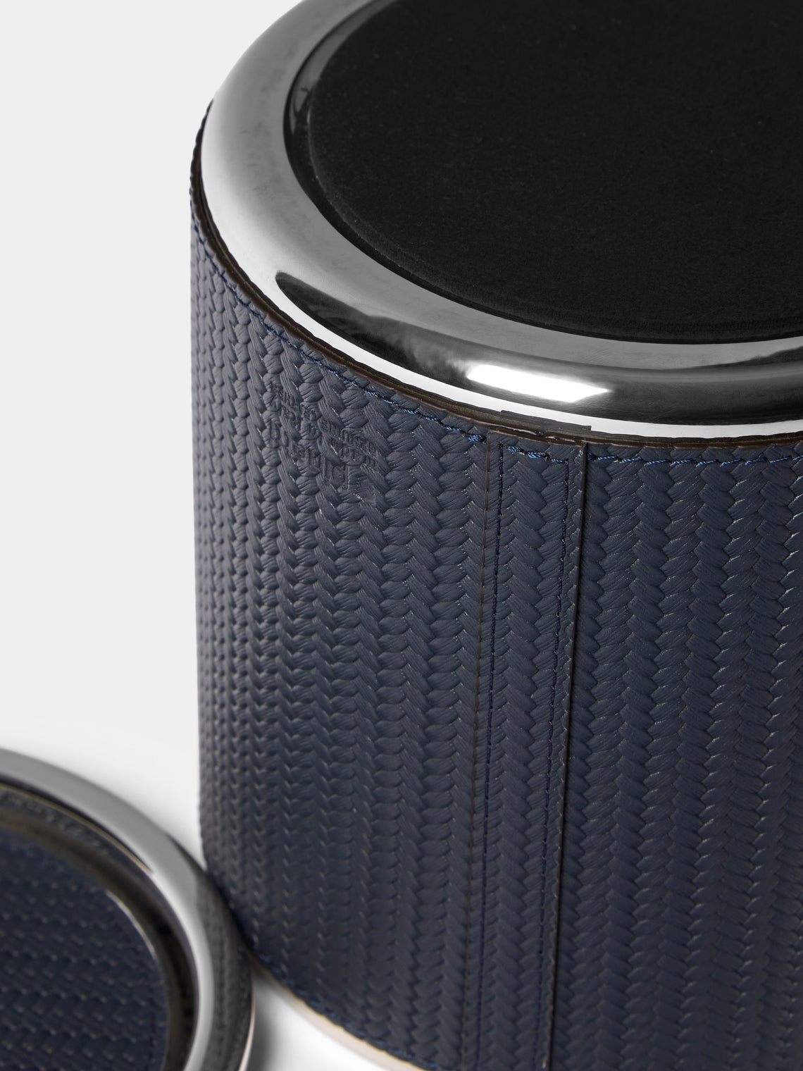 Pinetti - Glacettes Leather Ice Bucket - Navy - ABASK
