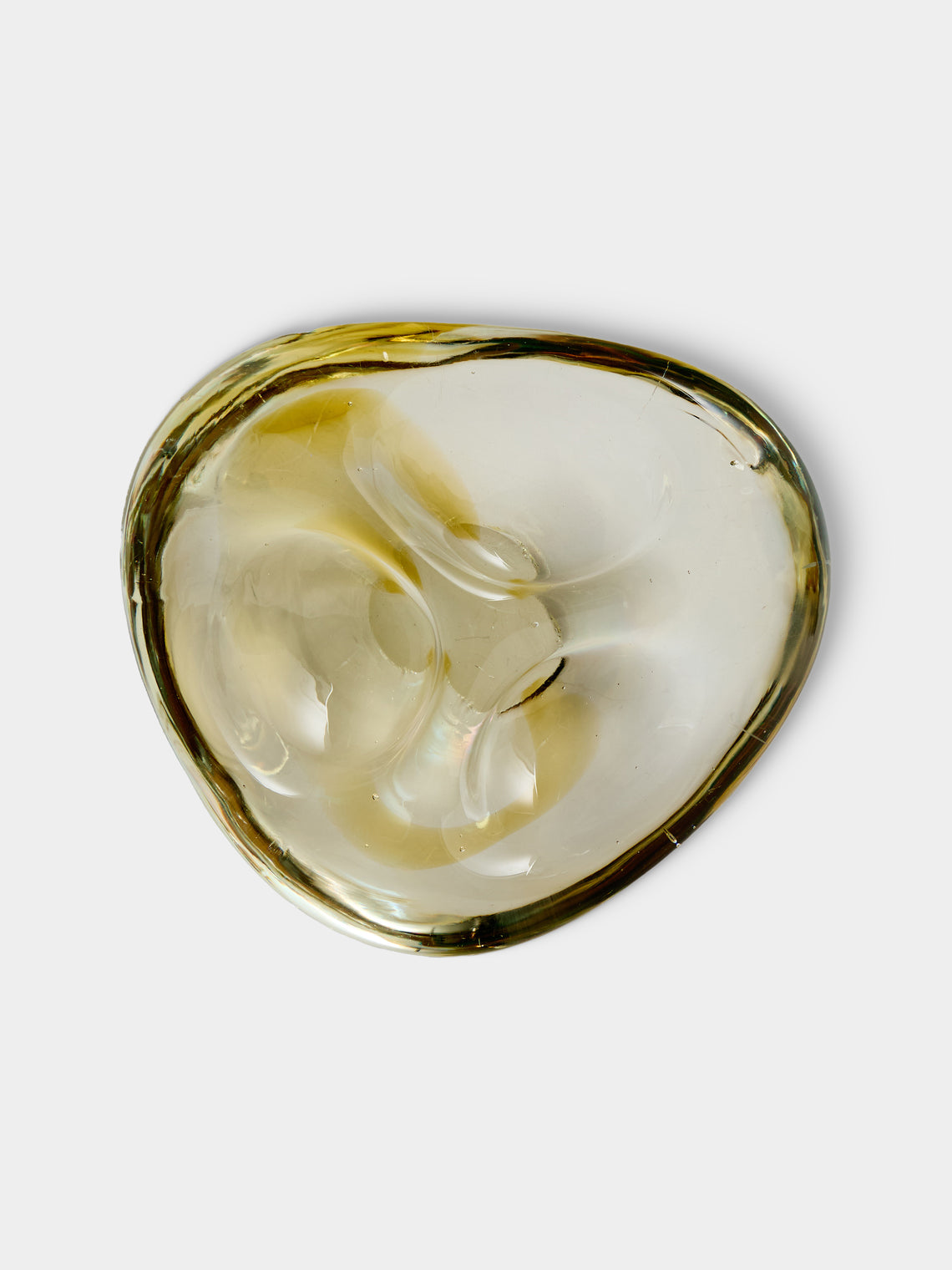 Antique and Vintage - Mid-Century Murano Glass Triple Ashtray - Clear - ABASK