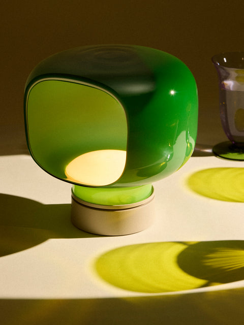 NasonMoretti - Mini Technicolor Hand-Blown Murano Glass Portable Table Light - Green - ABASK