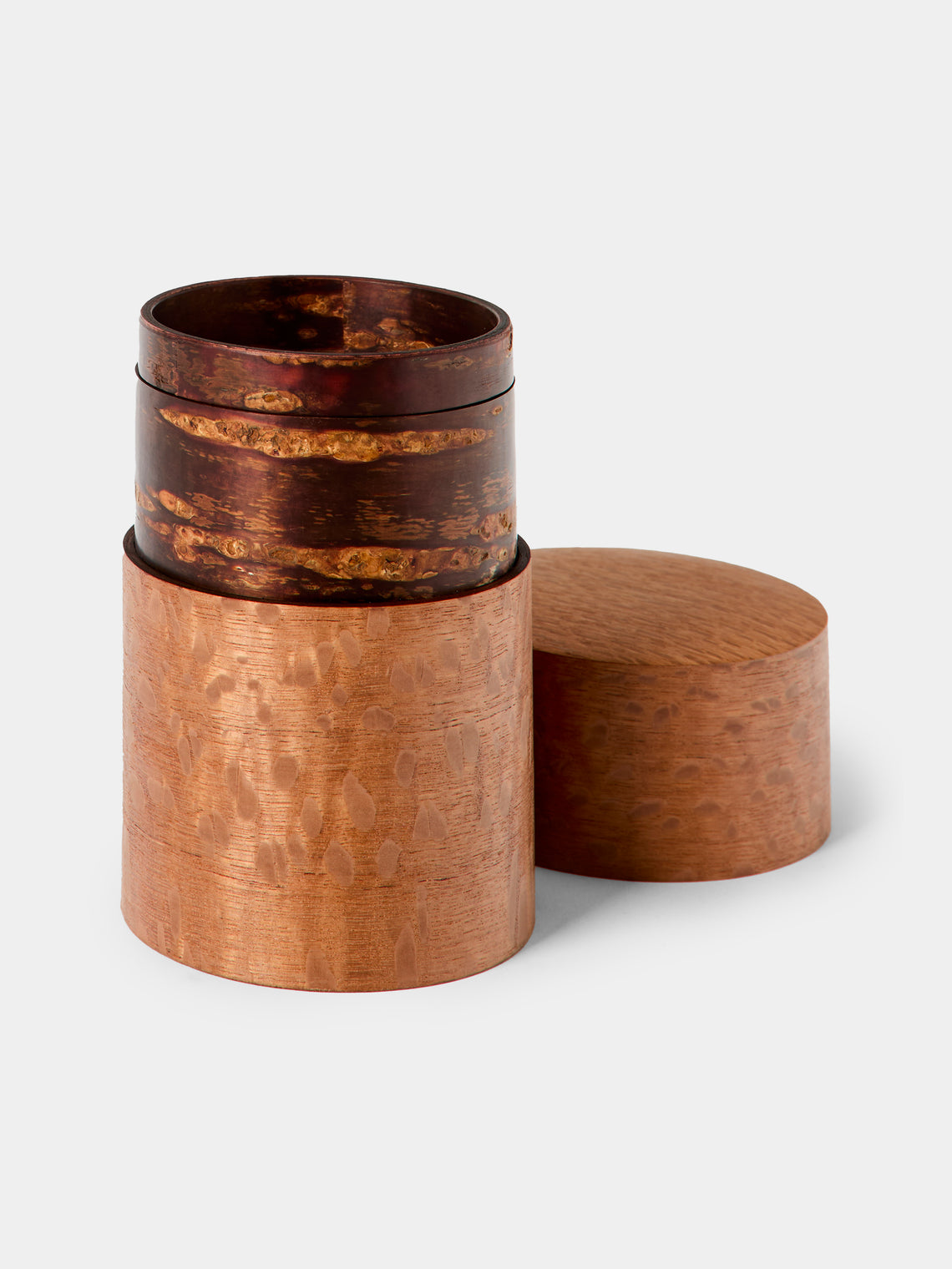Denshiro - Signature Beeswax-Finish Cherry Bark Tea Canister - Brown - ABASK