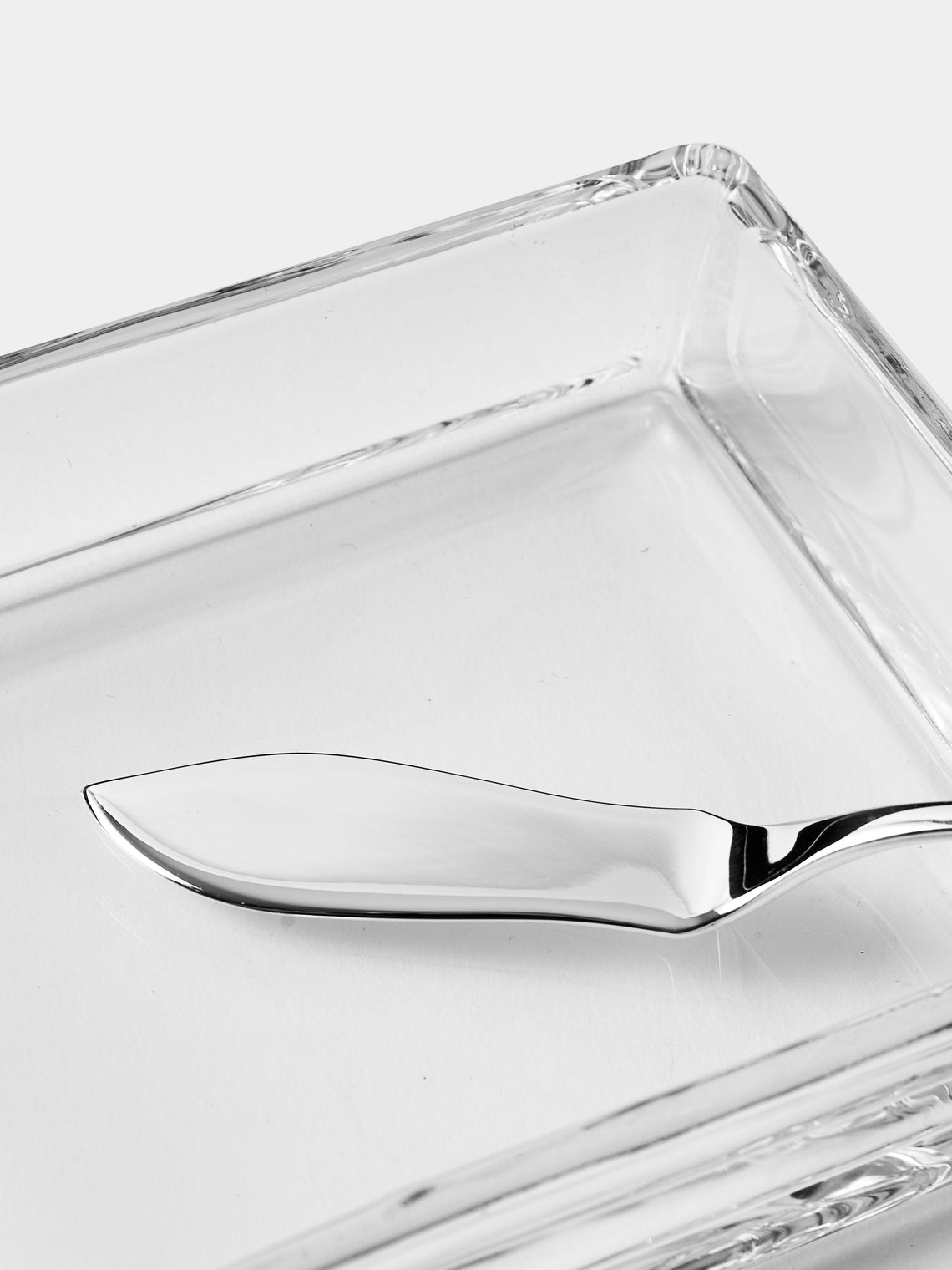 Greggio - English Silver-Plated Butter Dish with Knife - Silver - ABASK