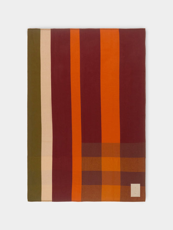 Handwoven Cashmere Bold-Stripe Blanket